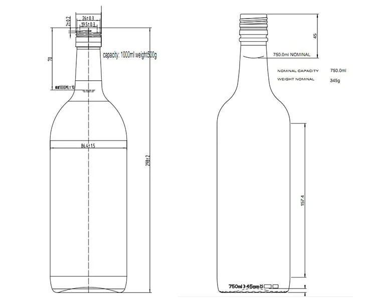 750ml bottles