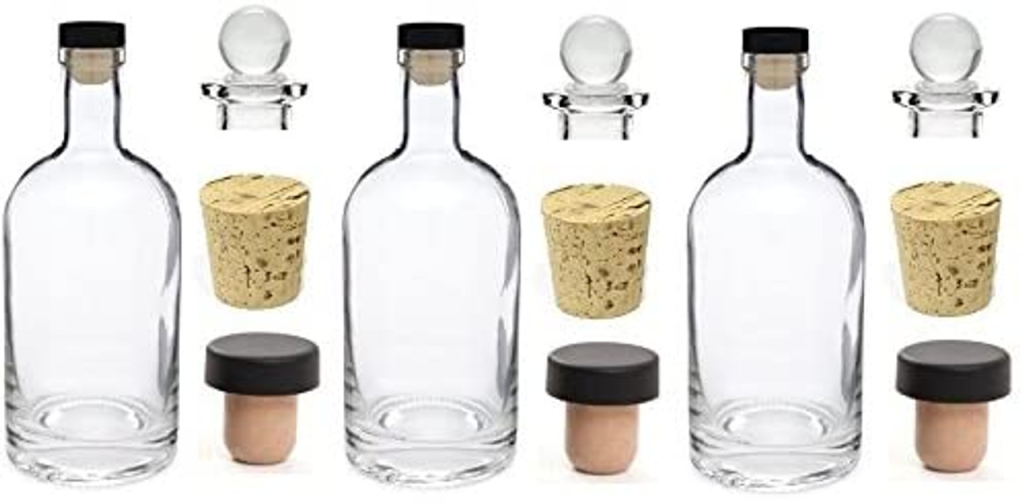 Glass bottle with cork is popular in the market